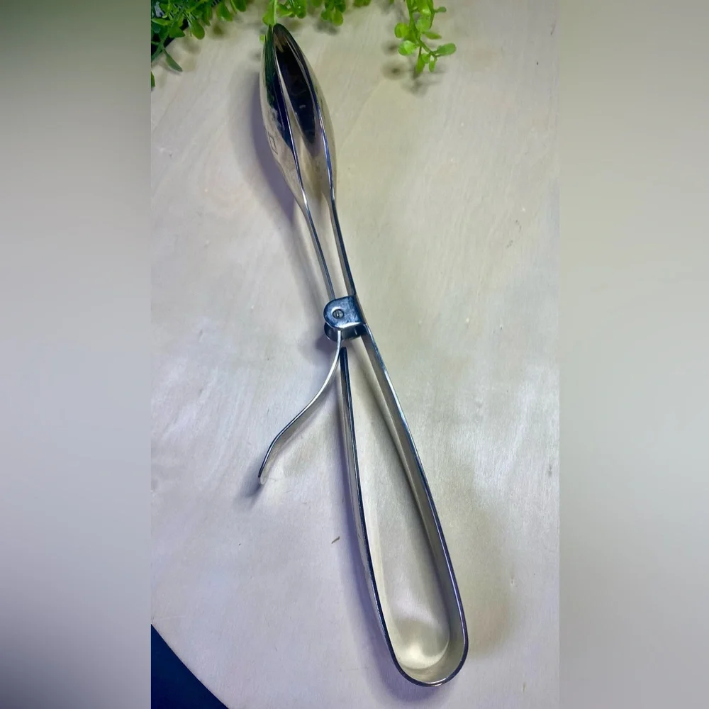 Pampered Chef Large Stainless‎ Double Spoon Serving Tongs